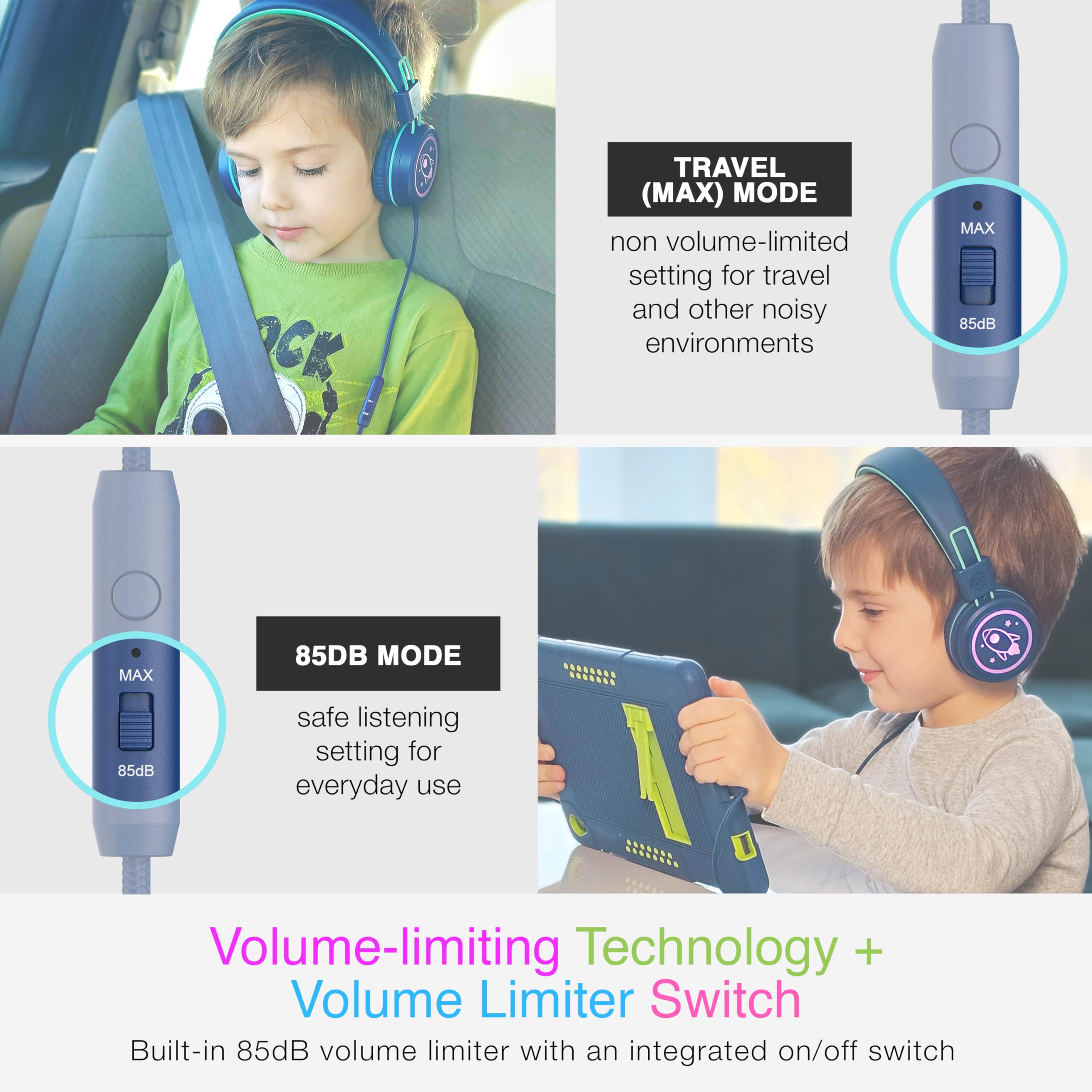 Foto 3 pulgar | Auriculares Mee Audio Kidjamz Kj55 Safe Listening Usb-c Azul - Venta Internacional.