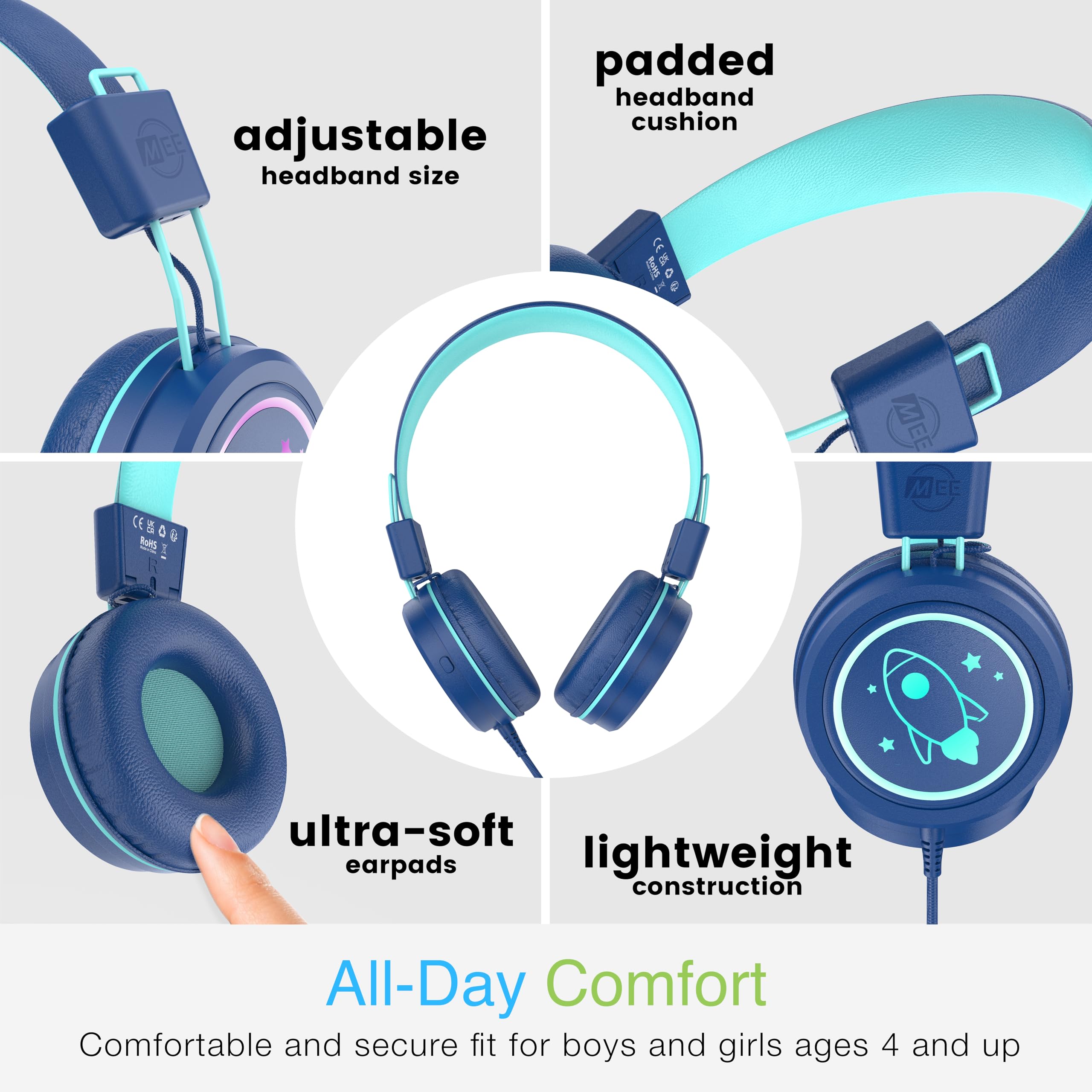 Foto 7 pulgar | Auriculares Mee Audio Kidjamz Kj55 Safe Listening Usb-c Azul - Venta Internacional.