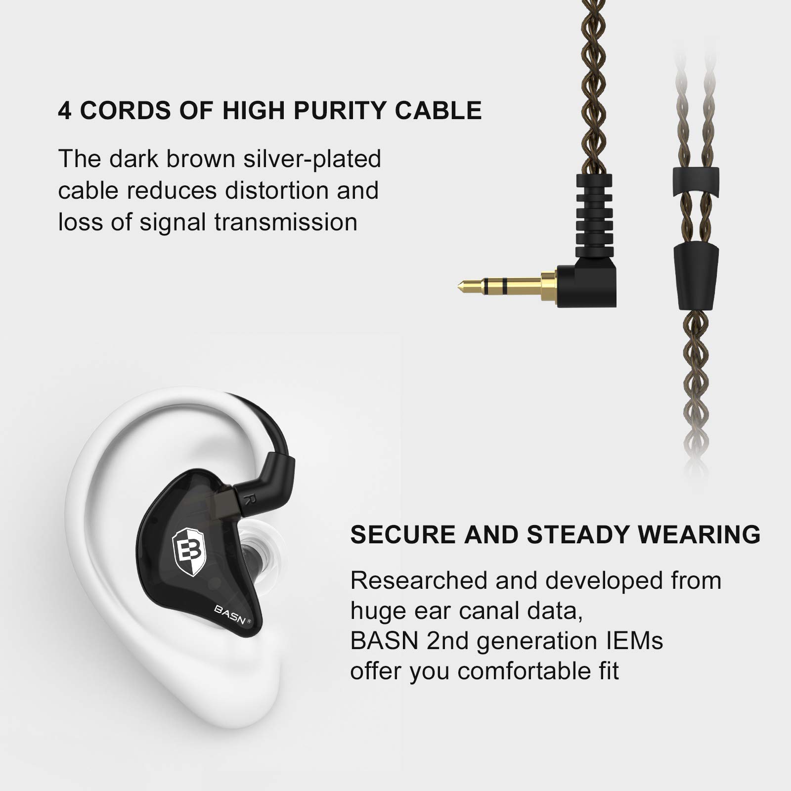 Foto 4 pulgar | Auriculares Con Monitor Intraural Basn Basinger De Segunda Generación Con Cable Mmcx - Venta Internacional.