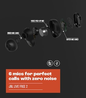 Foto 5 | Auriculares JBL Live Free 2 True Wireless con Cancelación de Ruido Negros - Venta Internacional