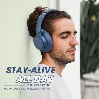 Foto 5 | Auriculares Inalámbricos Beribes Mejorados Hybrid Anc 65h Playtime Azules - Venta Internacional