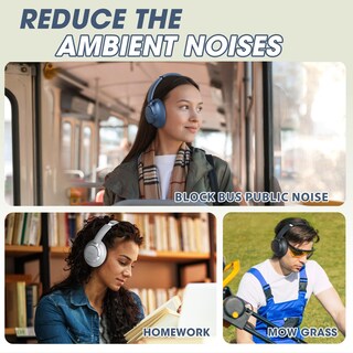 Foto 7 | Auriculares Inalámbricos Beribes Mejorados Hybrid Anc 65h Playtime Azules - Venta Internacional