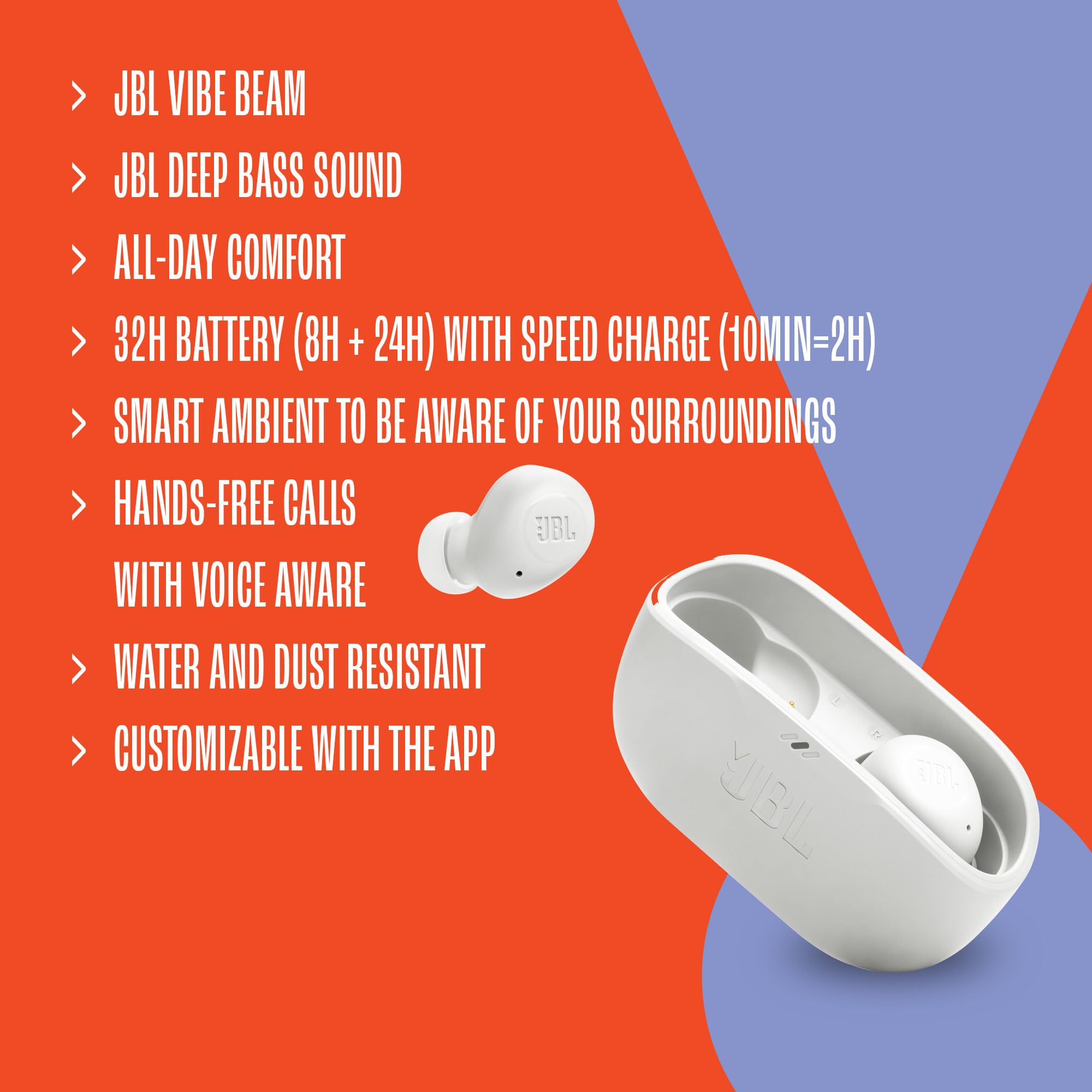 Foto 4 | Auriculares True Wireless Jbl Vibe Buds Smart Ambient Blanco - Venta Internacional