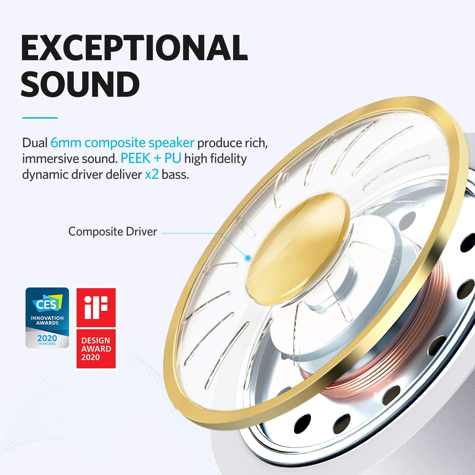 Foto 4 pulgar | Auriculares True Wireless Earfun Air Bluetooth 5.0 Blancos - Venta Internacional
