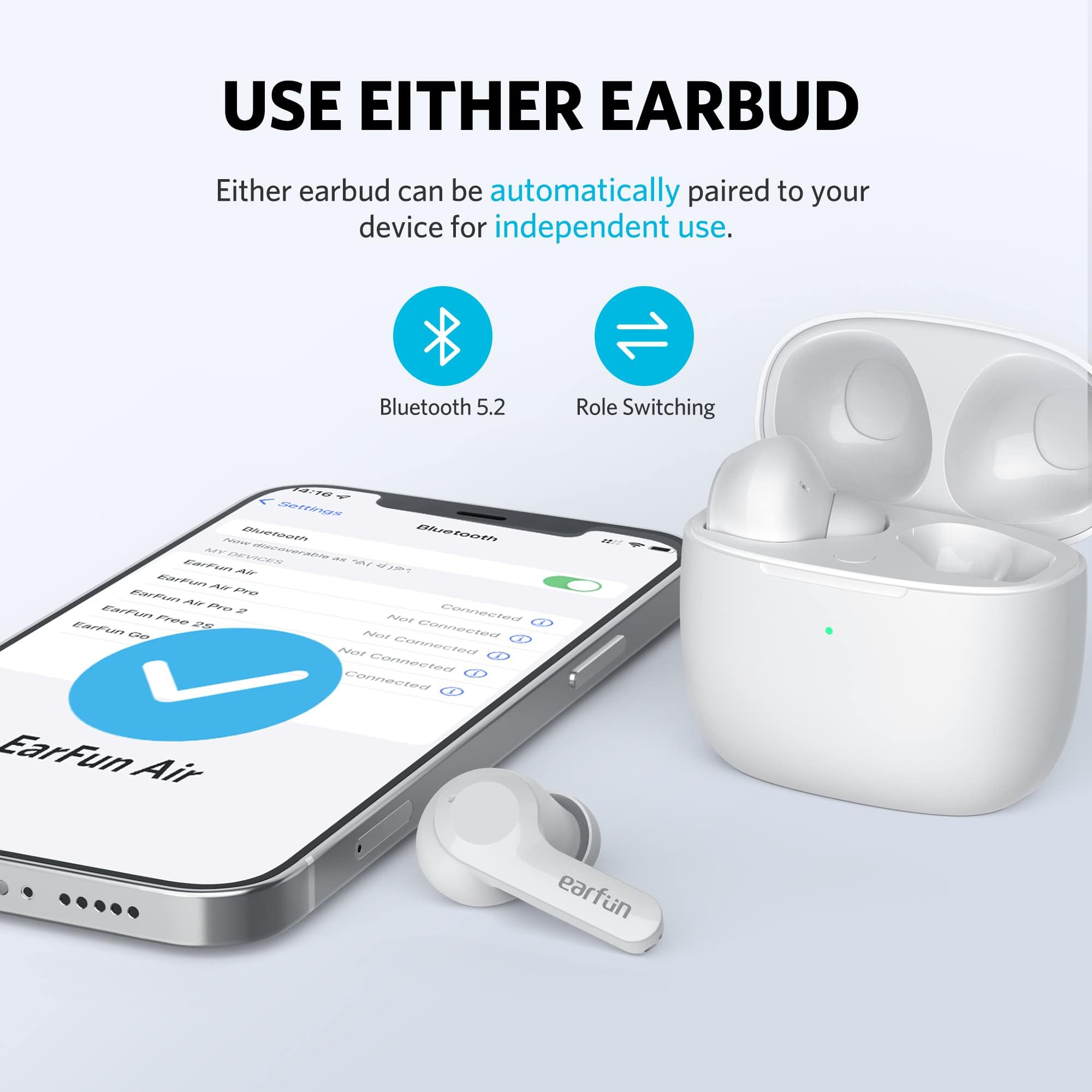 Foto 8 pulgar | Auriculares True Wireless Earfun Air Bluetooth 5.0 Blancos - Venta Internacional