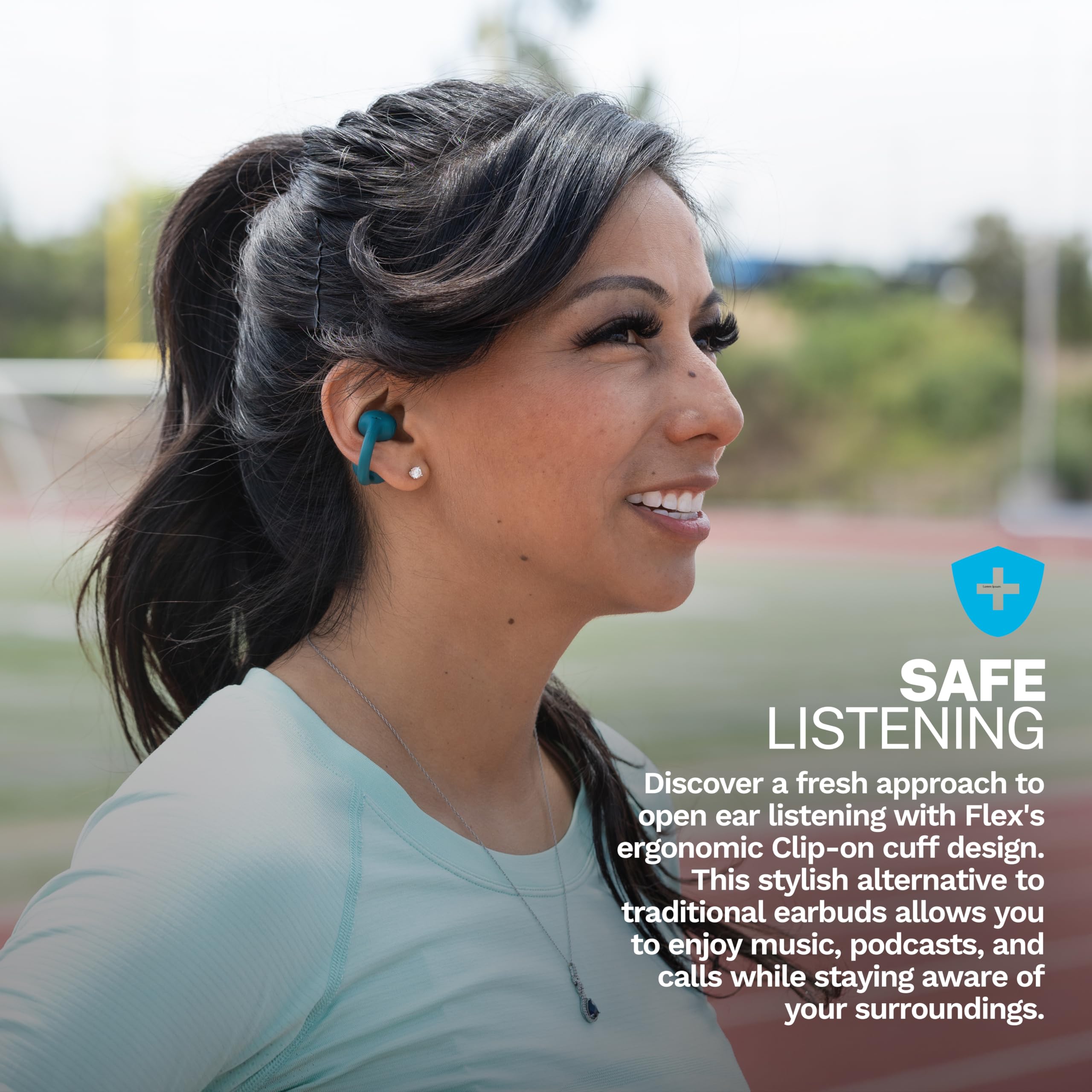 Foto 4 pulgar | Auriculares Jlab Flex Open Wireless Verde Azulado - Venta Internacional