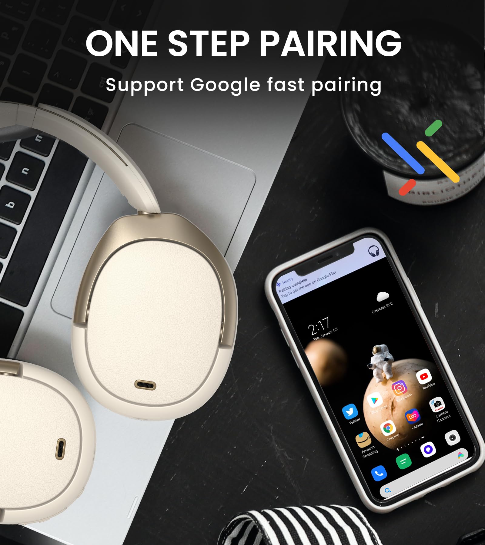 Foto 7 pulgar | Auriculares Edifier Wh950nb con Bluetooth 5.3 Inalámbricos Blancos - Venta Internacional