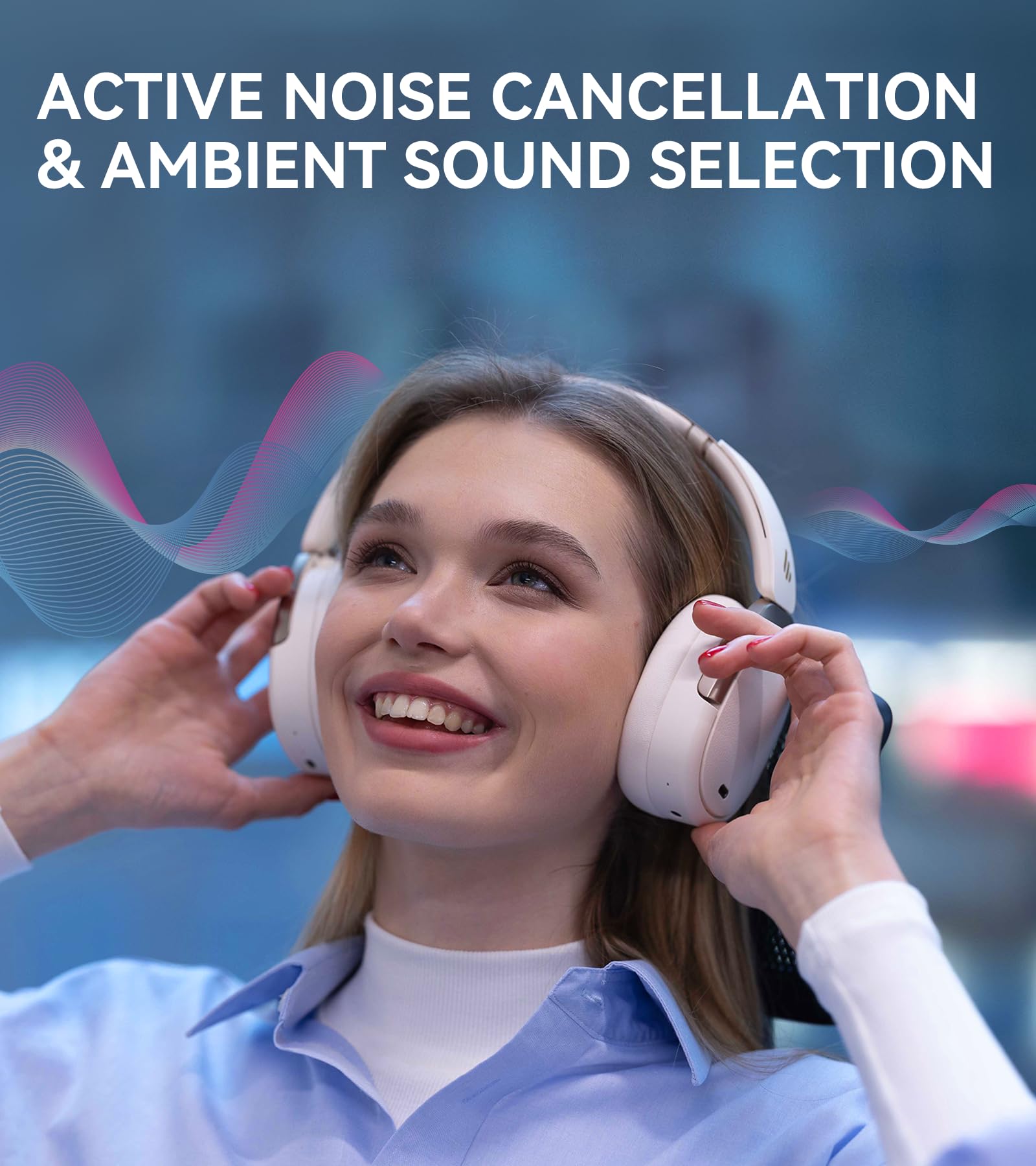 Foto 8 pulgar | Auriculares Edifier Wh950nb con Bluetooth 5.3 Inalámbricos Blancos - Venta Internacional