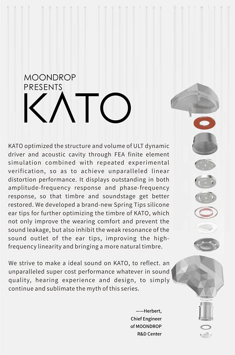 Foto 3 pulgar | Auriculares Moondrop Kato Dlc Composite Diafragm Dynamic - Venta Internacional.