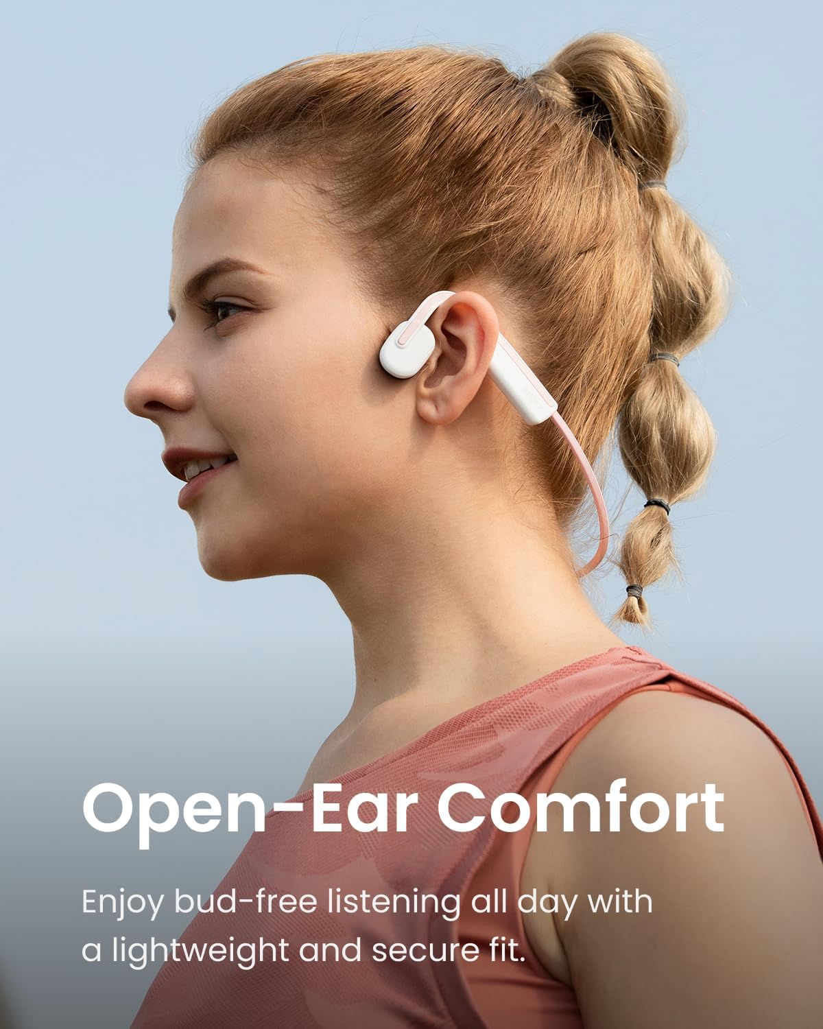 Foto 2 | Auriculares Shokz Deportivos Rosa con Adhesivo - Venta Internacional