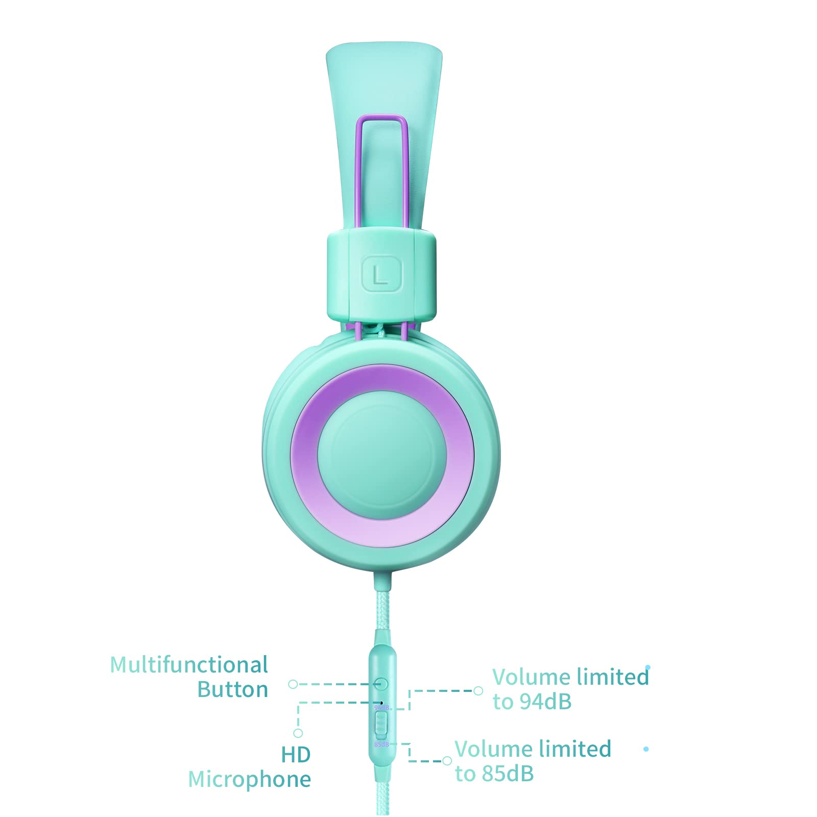 Foto 4 pulgar | Auriculares Powmee P10 Kids Con Micrófono Para Escuela/pc/teléfono - Venta Internacional.