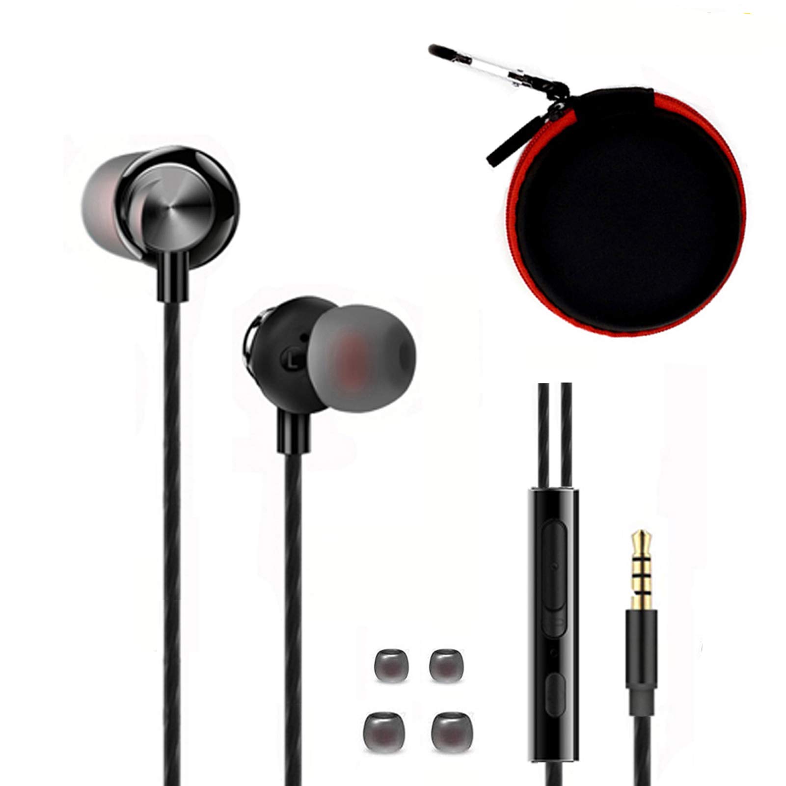 Foto 2 pulgar | Auriculares Intraurales Metálicos Con Cable Apexone Con Micrófono Y Control De Volumen - Venta Internacional.