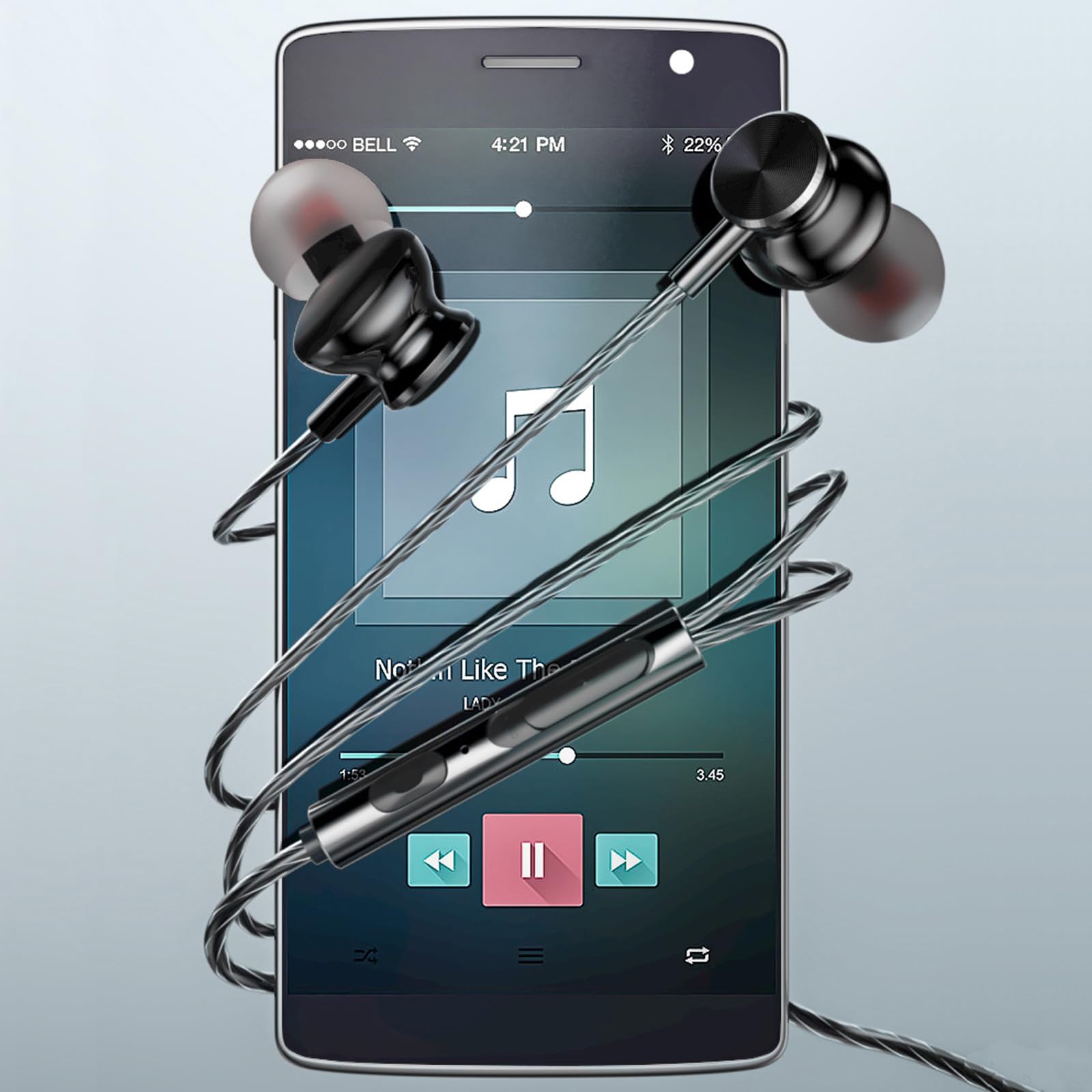 Foto 8 pulgar | Auriculares Intraurales Metálicos Con Cable Apexone Con Micrófono Y Control De Volumen - Venta Internacional.