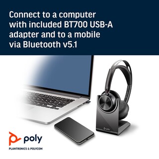 Foto 5 | Auriculares Poly Voyager Focus 2 Uc Usb-a con Soporte Bluetooth Anc - Venta Internacional