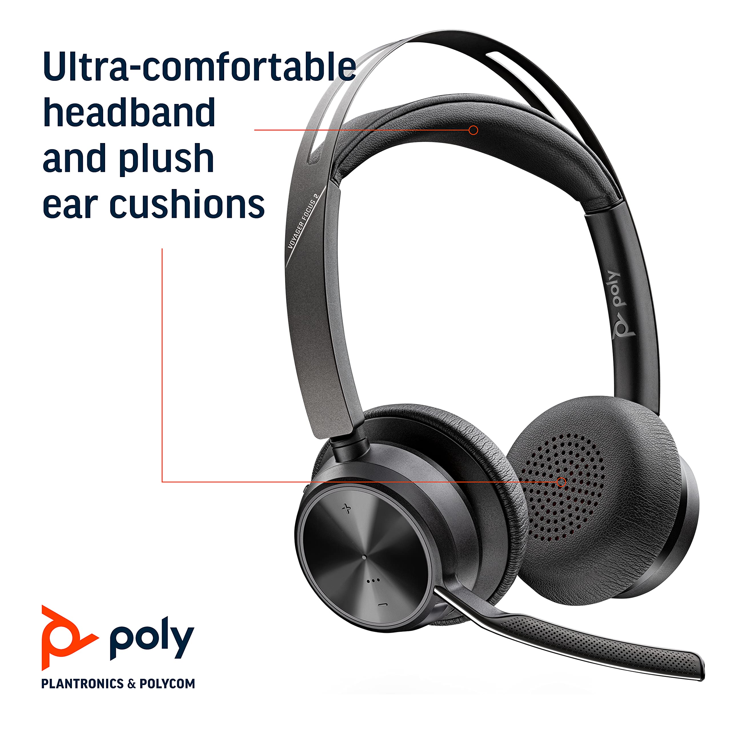 Foto 7 pulgar | Auriculares Poly Voyager Focus 2 Uc Usb-a con Soporte Bluetooth Anc - Venta Internacional