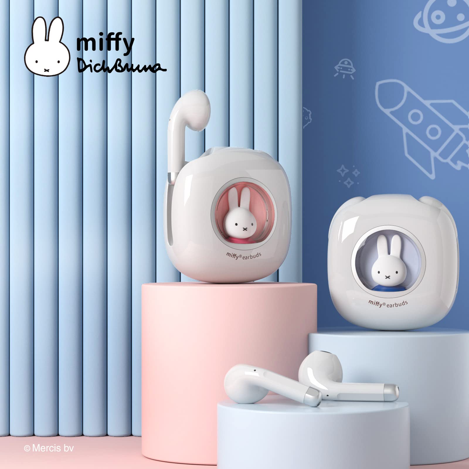 Foto 5 pulgar | Auriculares Inalámbricos Mipow Miffy Bluetooth 5.3 Rosa Ipx5 - Venta Internacional.