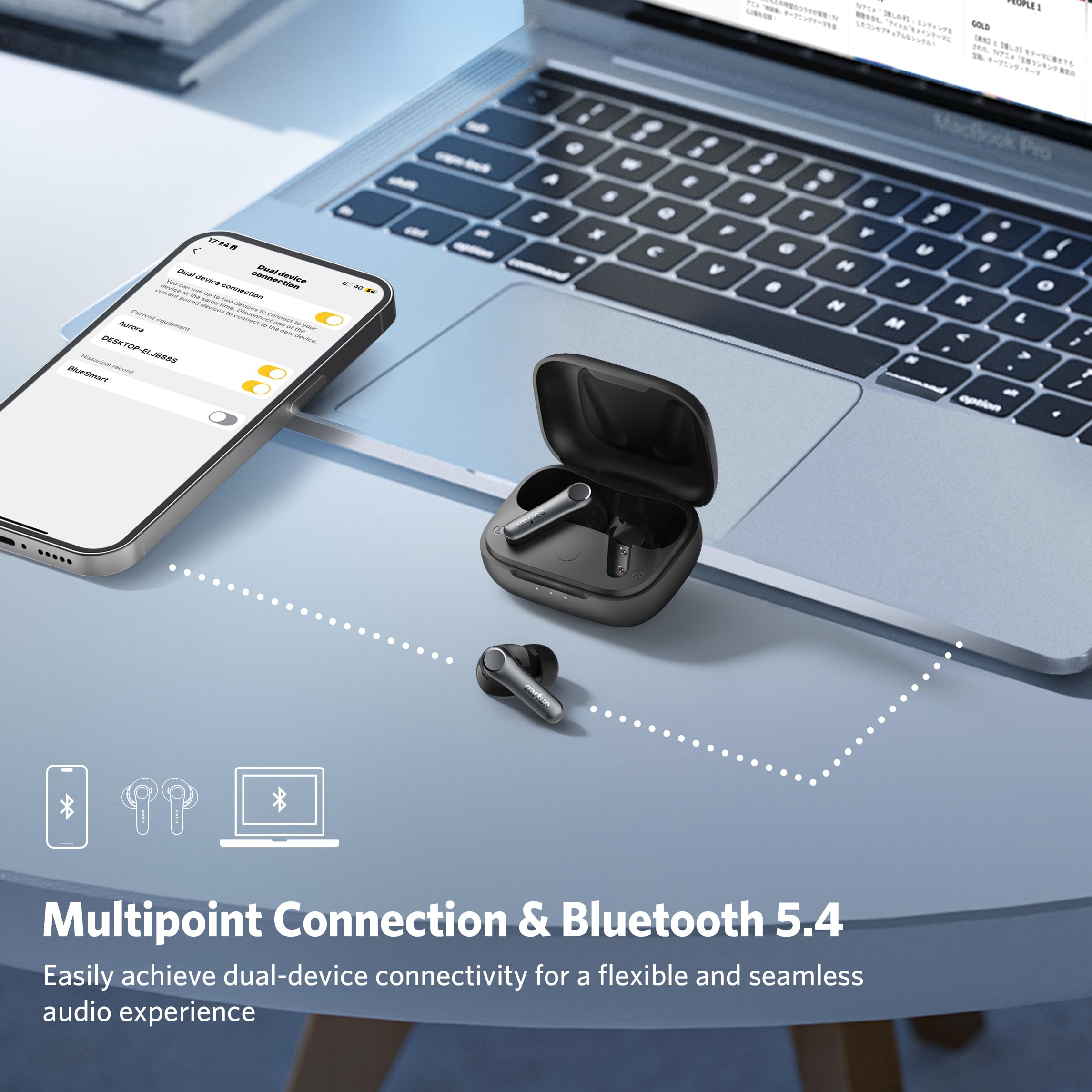 Foto 7 | Auriculares Inalámbricos EarFun Air Pro 4 Adaptive Hybrid Anc 52h - Venta Internacional