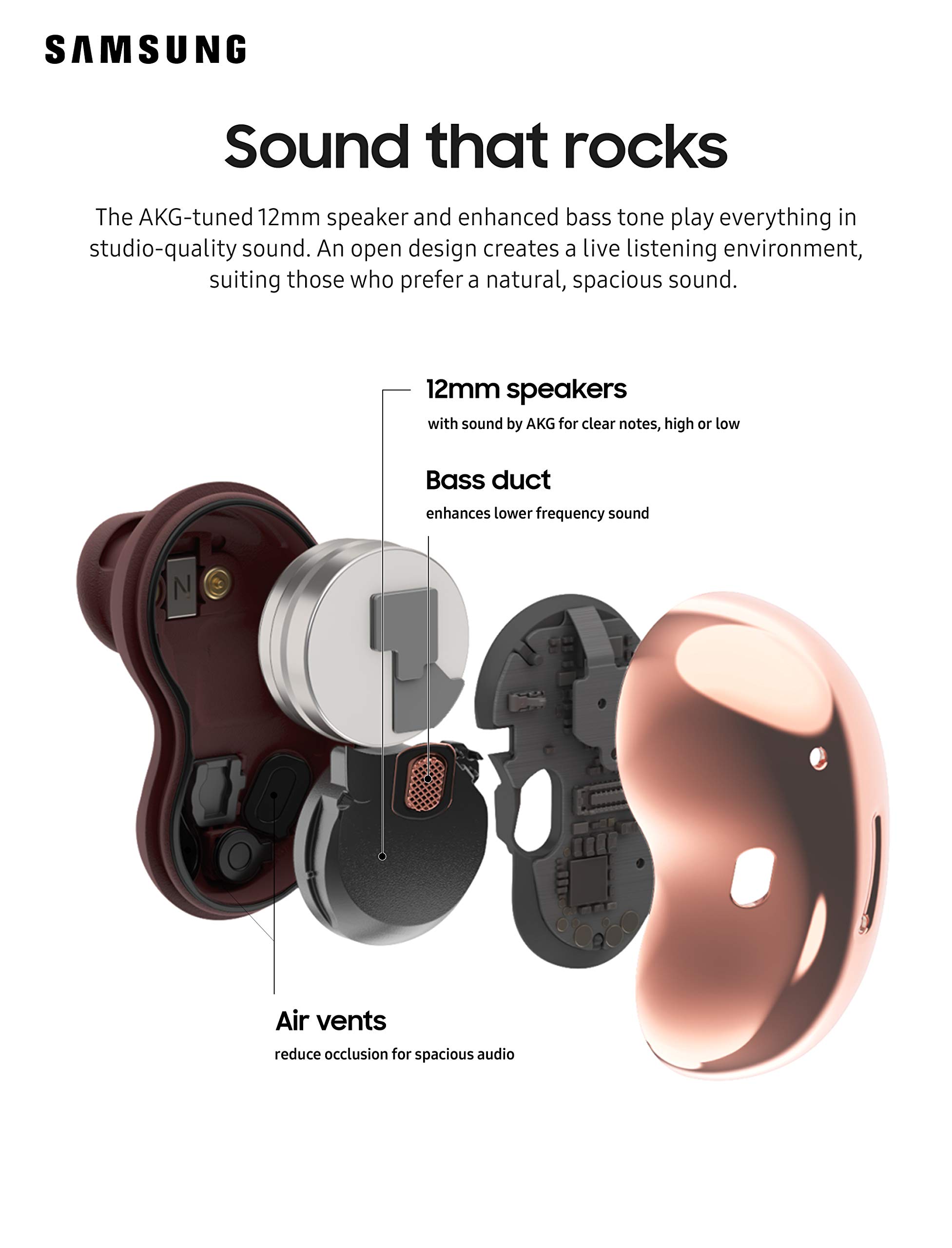 Foto 3 pulgar | Auriculares Bluetooth Samsung Galaxy Buds Live True con Cancelación de Ruido - Venta Internacional