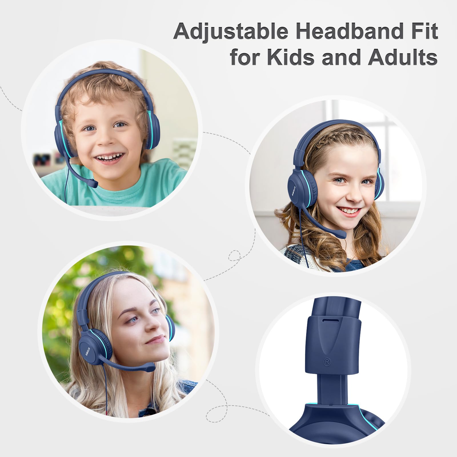 Foto 5 pulgar | Auriculares Simolio Wired Para La Escuela Con Micrófono Kids K12 - Venta Internacional.