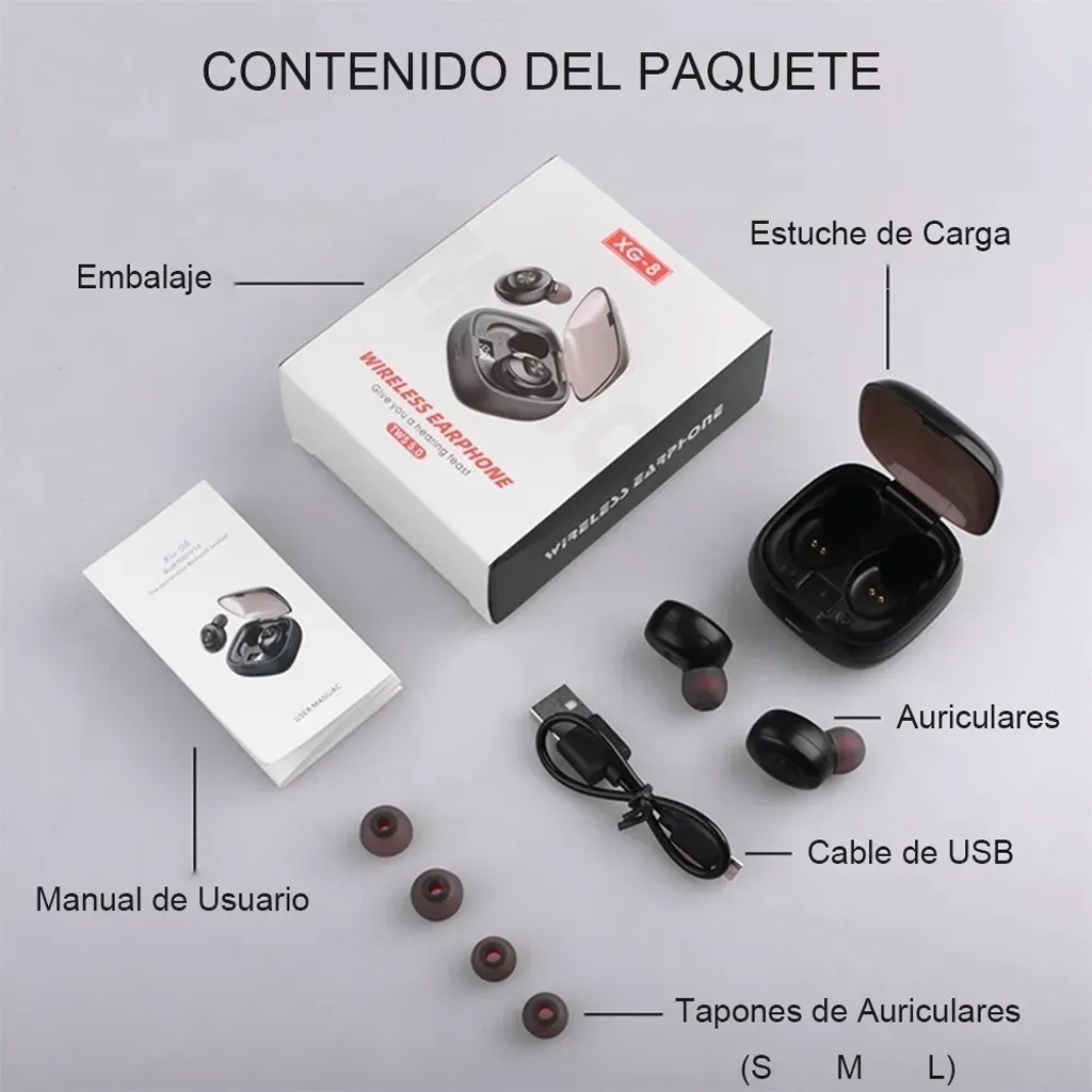 Foto 9 pulgar | Auriculares Inalámbricos Fnbrli Xg8 Bluetooth 5.0 A Prueba De Agua