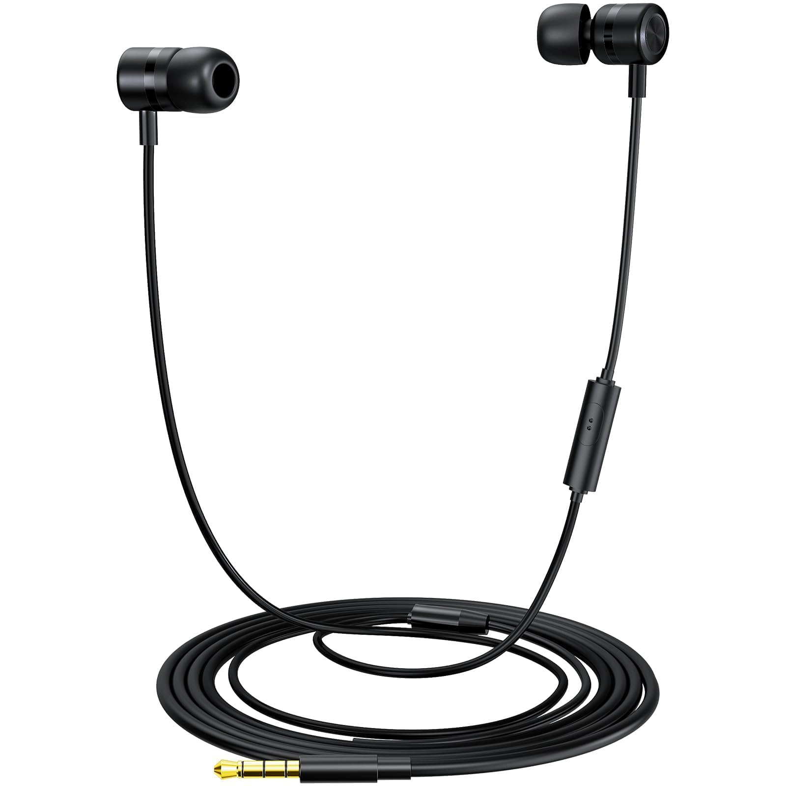 Foto 2 pulgar | Auriculares Con Cable Mormoque Ep-06 Metálicos Con Micrófono, Conector De 3,5 Mm - Venta Internacional.