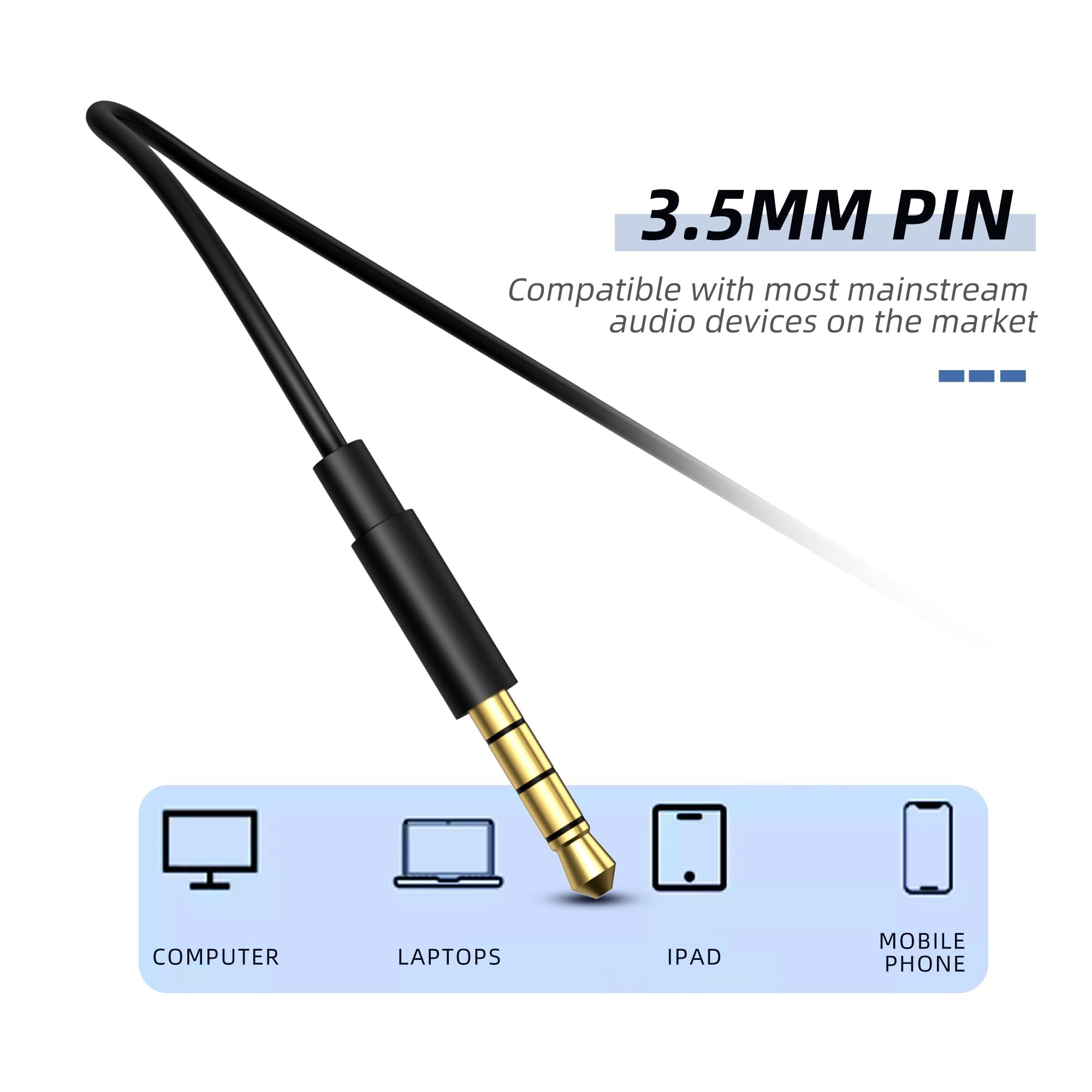Foto 4 | Auriculares Con Cable Mormoque Ep-06 Metálicos Con Micrófono, Conector De 3,5 Mm - Venta Internacional.