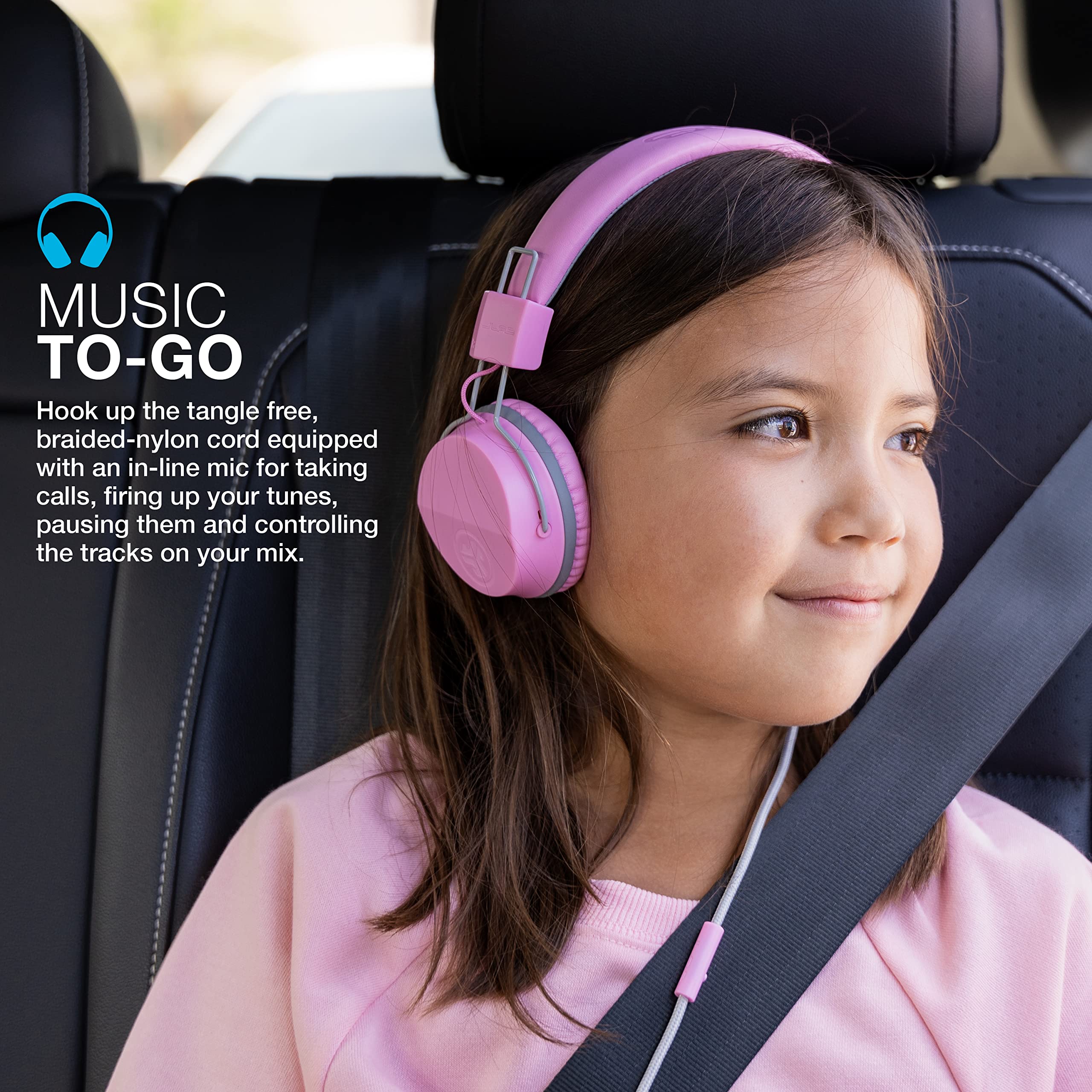 Foto 6 pulgar | Auriculares Supraaurales Jlab Jbuddies Studio Para Niños Con Micrófono (rosa) - Venta Internacional.