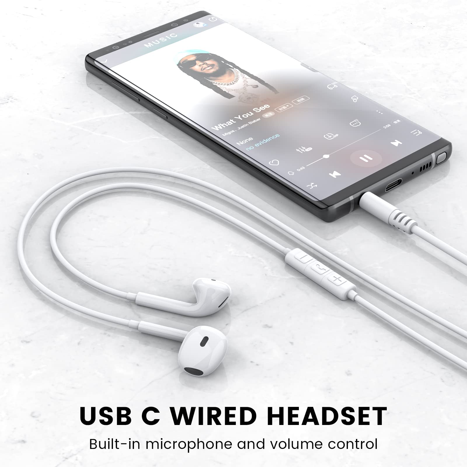 Foto 2 | Auriculares Con Cable Moswag Con Micrófono, Conector De 3,5 Mm Para Dispositivos - Venta Internacional.