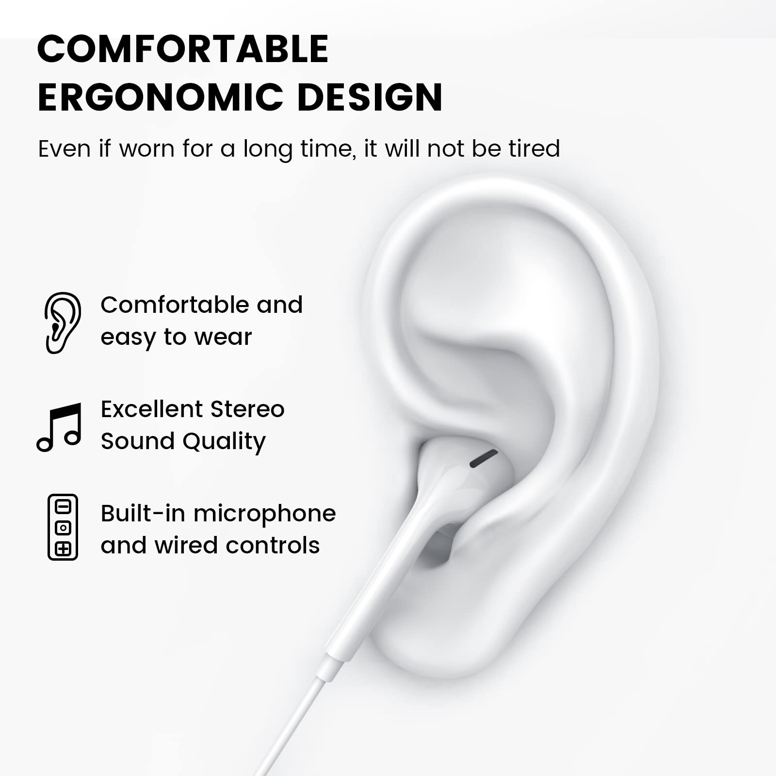 Foto 5 pulgar | Auriculares Con Cable Moswag Con Micrófono, Conector De 3,5 Mm Para Dispositivos - Venta Internacional.