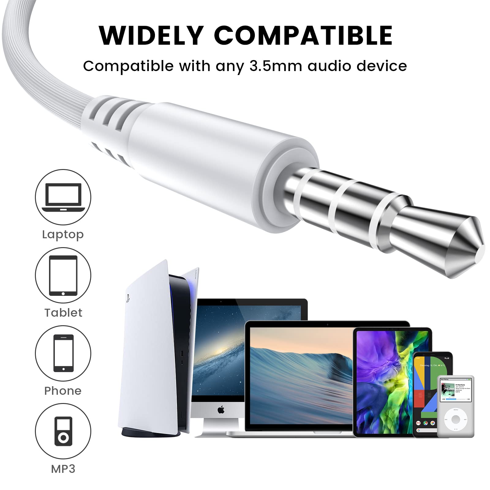 Foto 6 pulgar | Auriculares Con Cable Moswag Con Micrófono, Conector De 3,5 Mm Para Dispositivos - Venta Internacional.