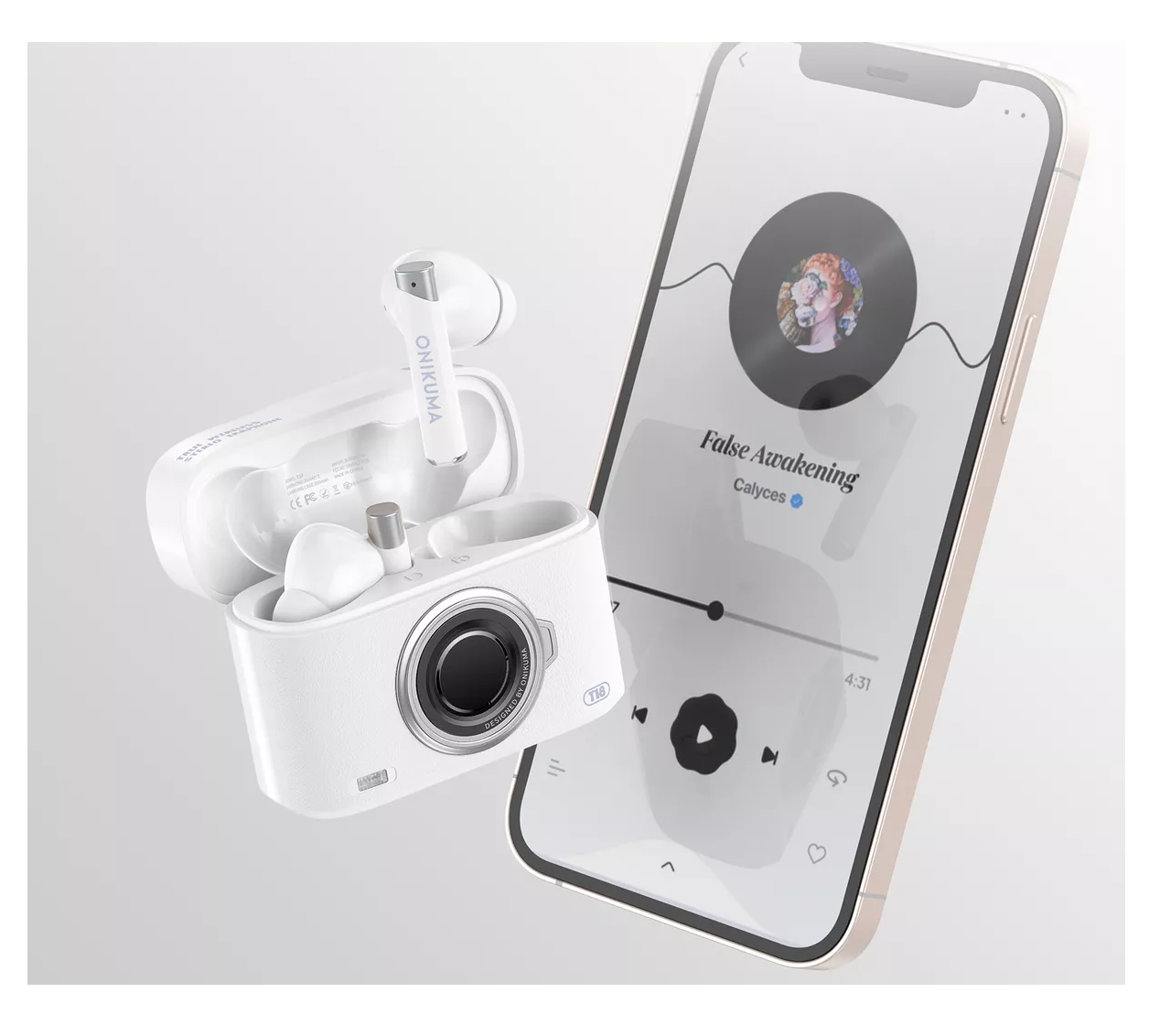 Foto 3 pulgar | Audífonos Onikuma T18 In-Ear Gamer Buds Bt 5.3 Inalámbricos Blancos