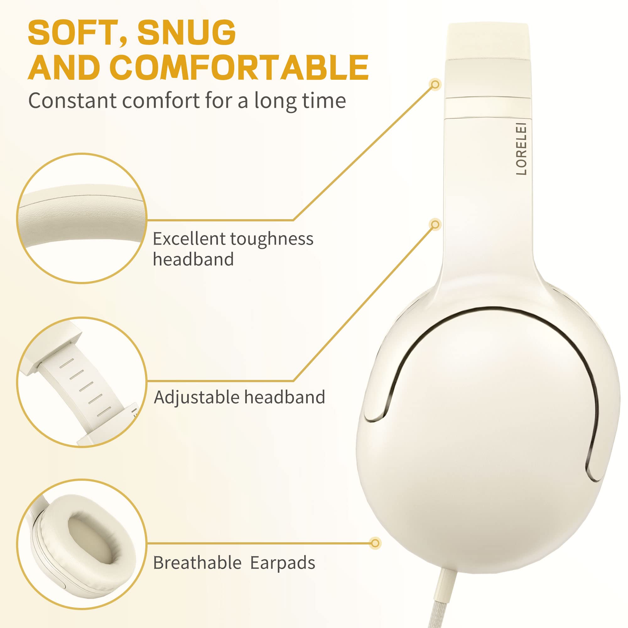 Foto 3 pulgar | Auriculares Lorelei E5 con Cable Plegables con Conector de 3.5 mm para Niños - Venta Internacional