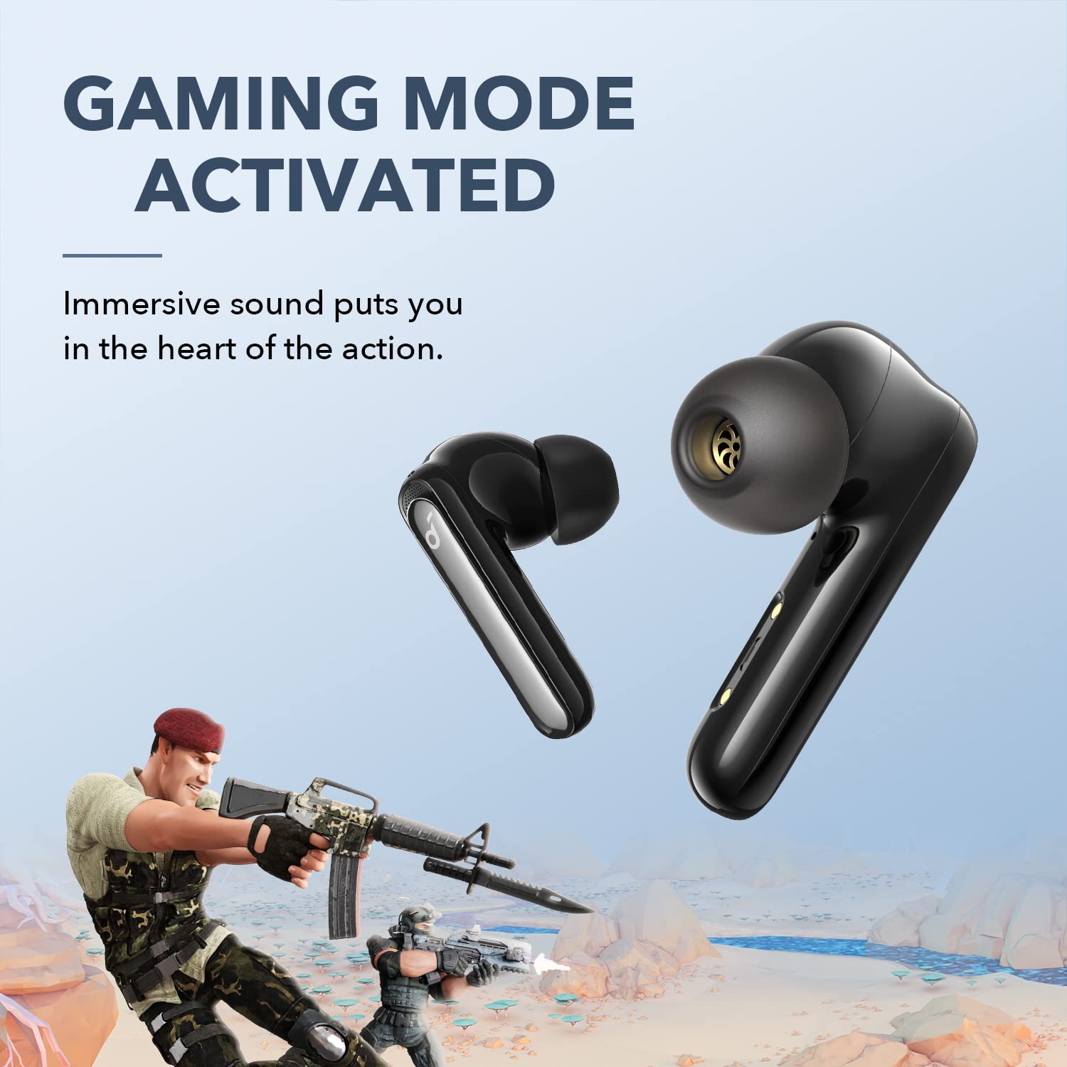 Foto 7 pulgar | Audífonos True Wireless Soundcore Negros con Bluetooth-Venta Internacional