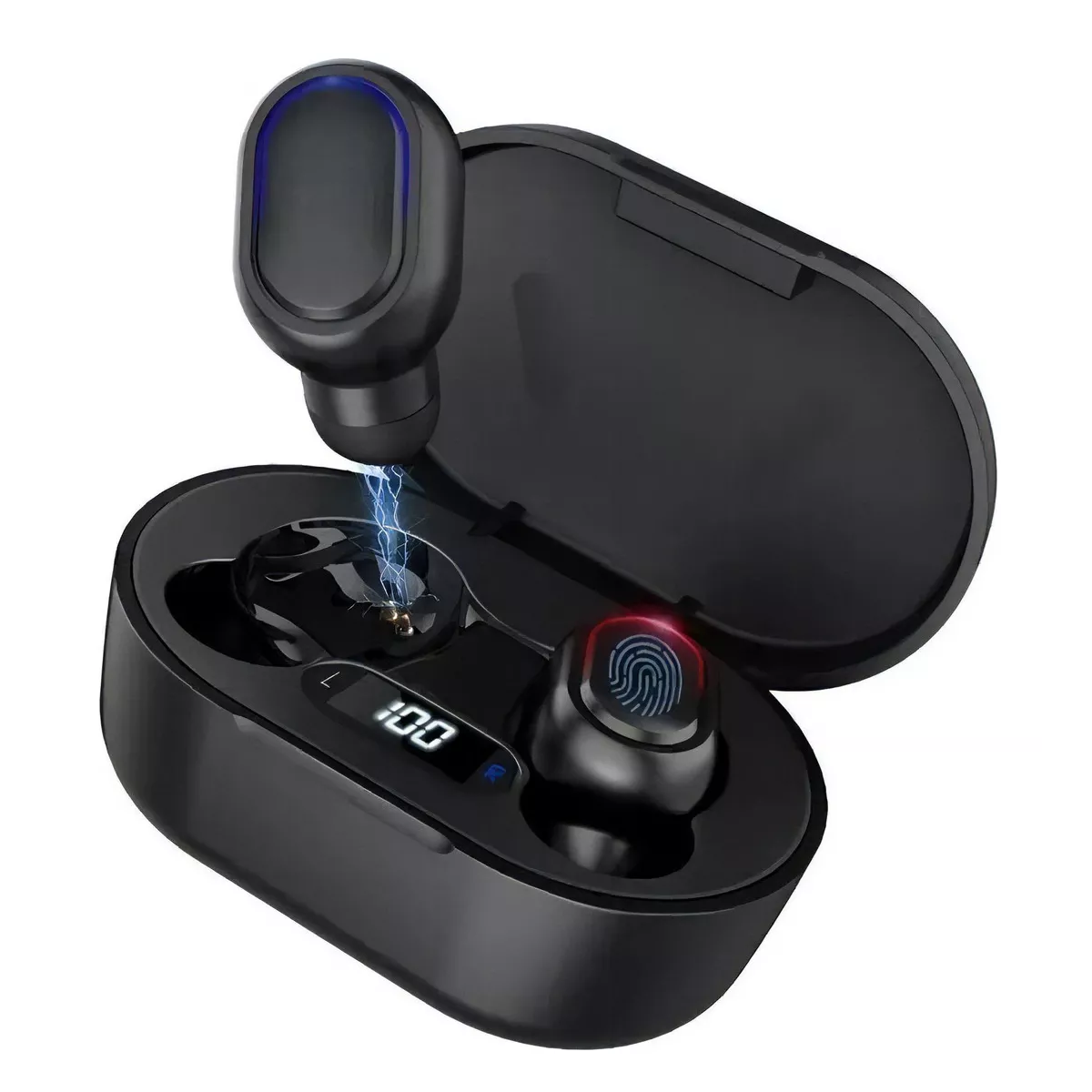 Foto 5 pulgar | Audífonos In-Ear Inalámbricos Belug Negros Bluetooth
