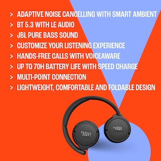 Foto 5 | Auriculares Supraaurales Inalámbricos JBL Tune 670nc con Cancelación de Ruido - Venta Internacional