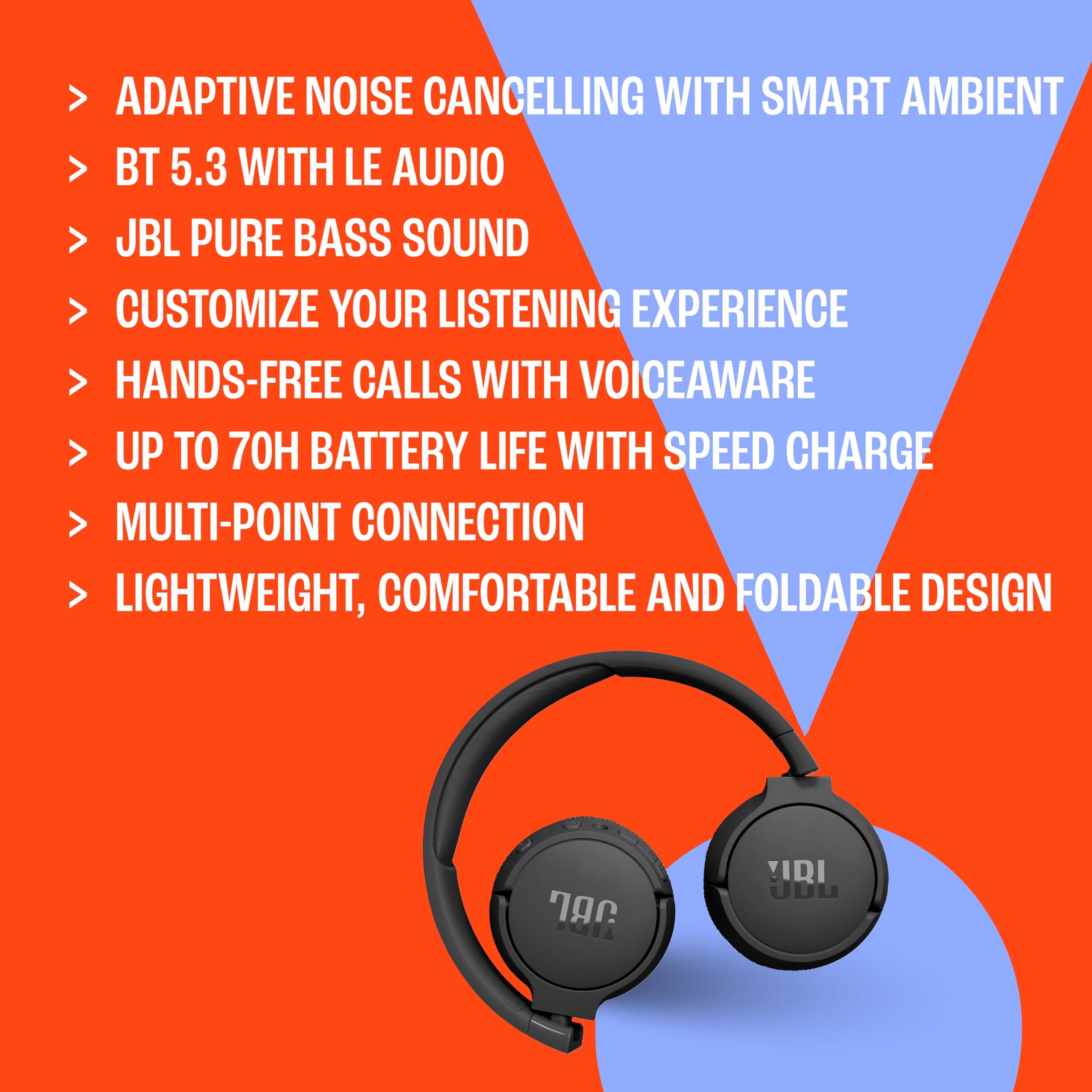 Foto 6 pulgar | Auriculares Supraaurales Inalámbricos JBL Tune 670nc con Cancelación de Ruido - Venta Internacional