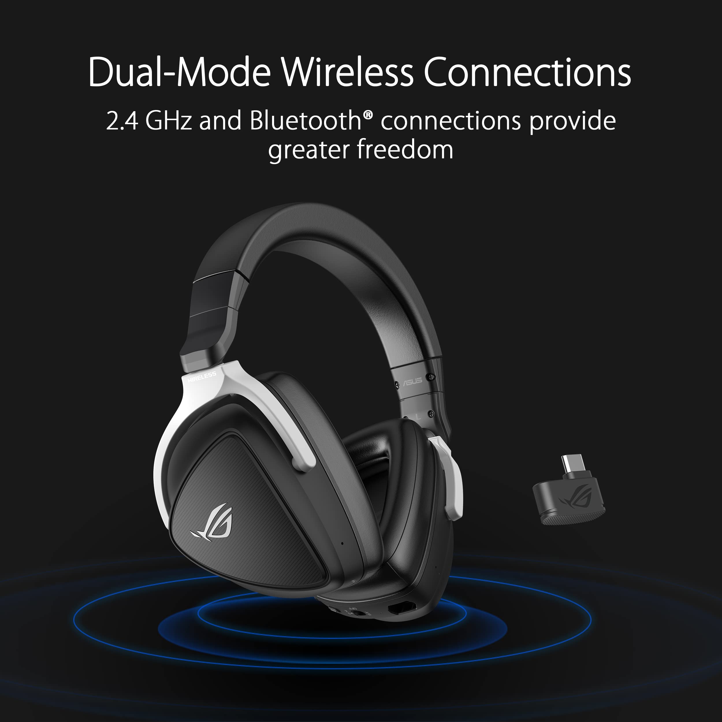 Foto 2 | Auriculares Inalámbricos Para Juegos Asus Rog Delta S Con Controlador Negro De 50 Mm - Venta Internacional.