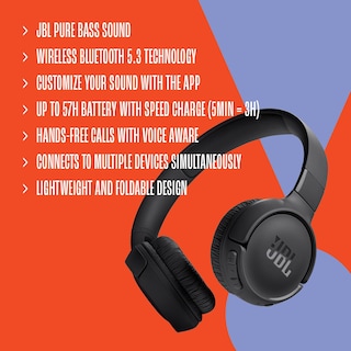 Foto 6 | Auriculares Supraaurales Inalámbricos JBL Tune 520bt Negros 57h con Batería - Venta Internacional