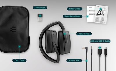 Foto 4 | Auriculares Epos Adapt 360 Negros De Doble Cara Inalámbricos Bluetooth - Venta Internacional.