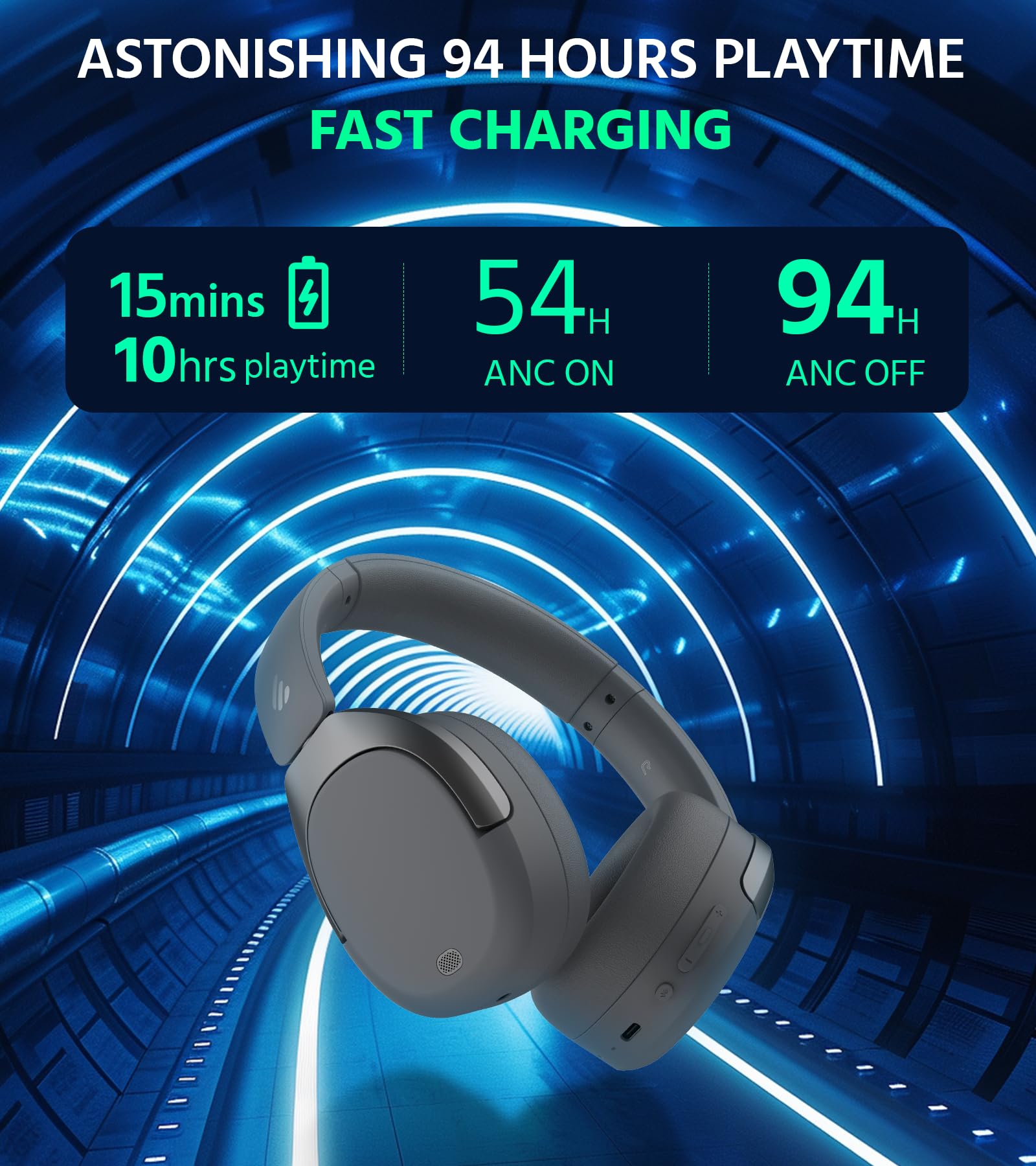 Foto 6 | Auriculares Supraaurales Inalámbricos Edifier W830nb Con Anc 94h, Color Gris - Venta Internacional.