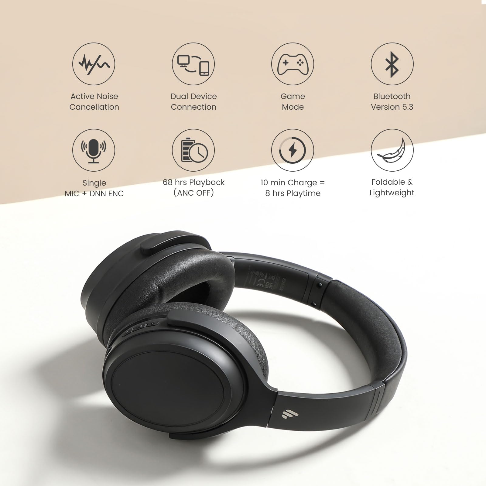 Foto 3 pulgar | Auriculares Supraaurales Inalámbricos Con Cancelación Activa De Ruido Edifier Wh700nb - Venta Internacional.