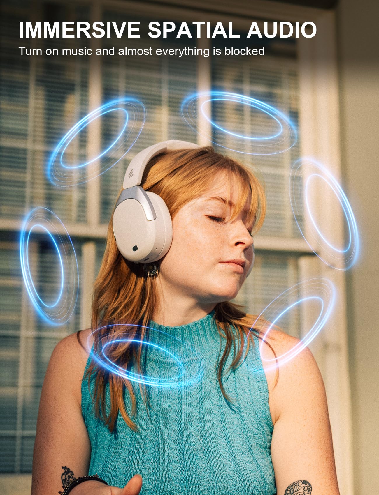 Foto 6 | Auriculares Supraaurales Inalámbricos Edifier W830nb Con Anc Blancos - Venta Internacional.