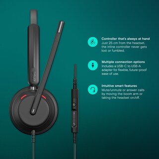 Foto 3 | Auriculares De Oficina Epos Impact 730 Professional Con Cable Y Micrófono Usb-c - Venta Internacional.