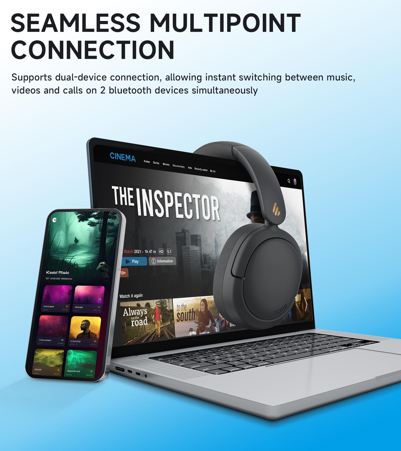 Foto 7 pulgar | Auriculares Edifier W800bt Pro Hybrid Anc Hi-res 45h Negros - Venta Internacional.