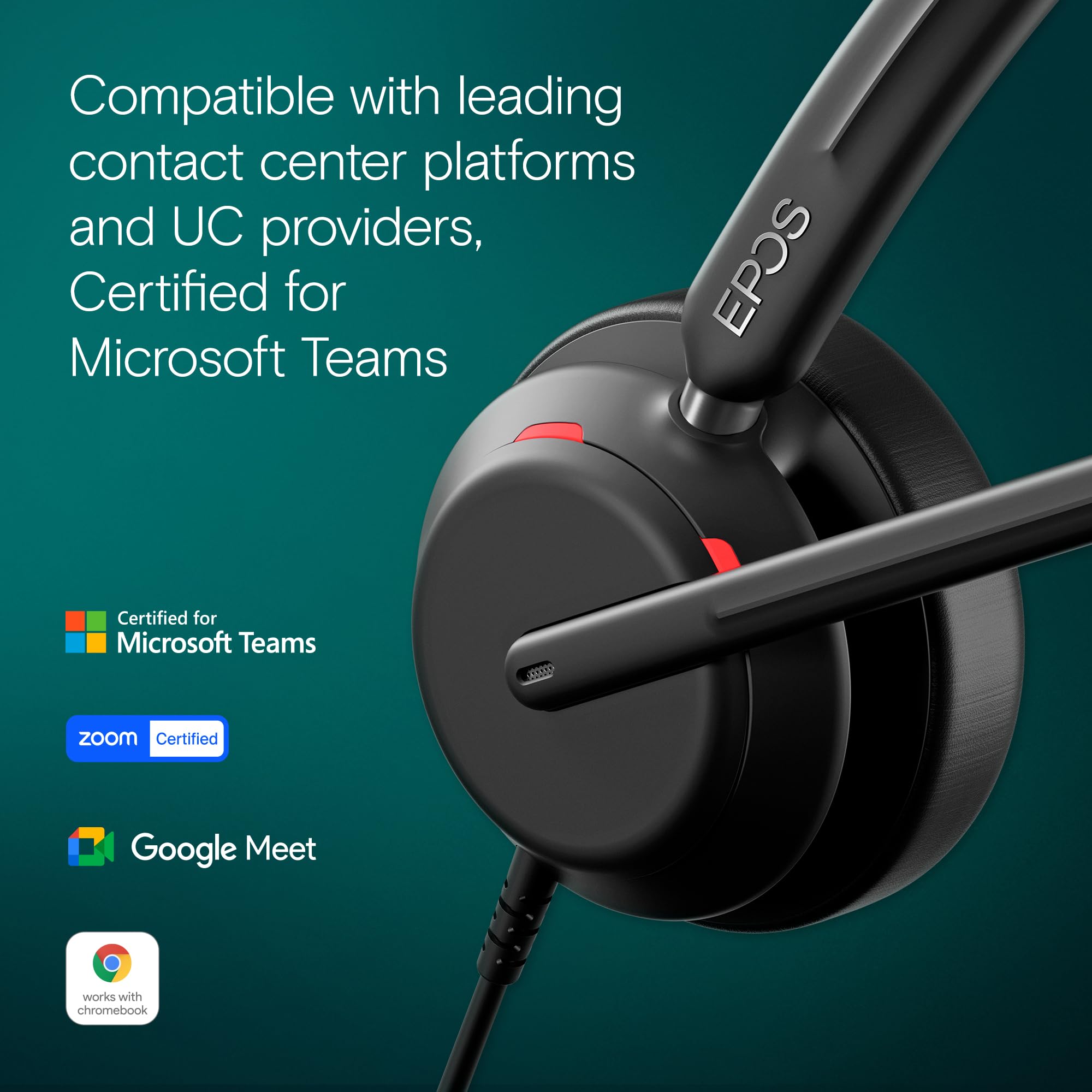 Foto 5 pulgar | Auriculares De Oficina Epos Impact 760t Con Micrófono Microsoft Teams - Venta Internacional.