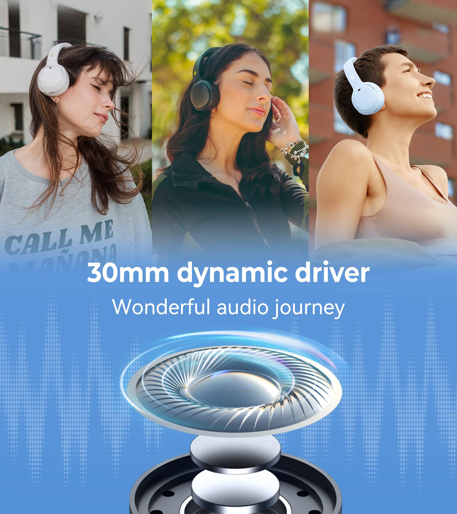 Foto 5 pulgar | Auriculares Supraaurales Inalámbricos Edifier Wh500 Con 40 Horas De Reproducción, Color Blanco - Venta Internacional.