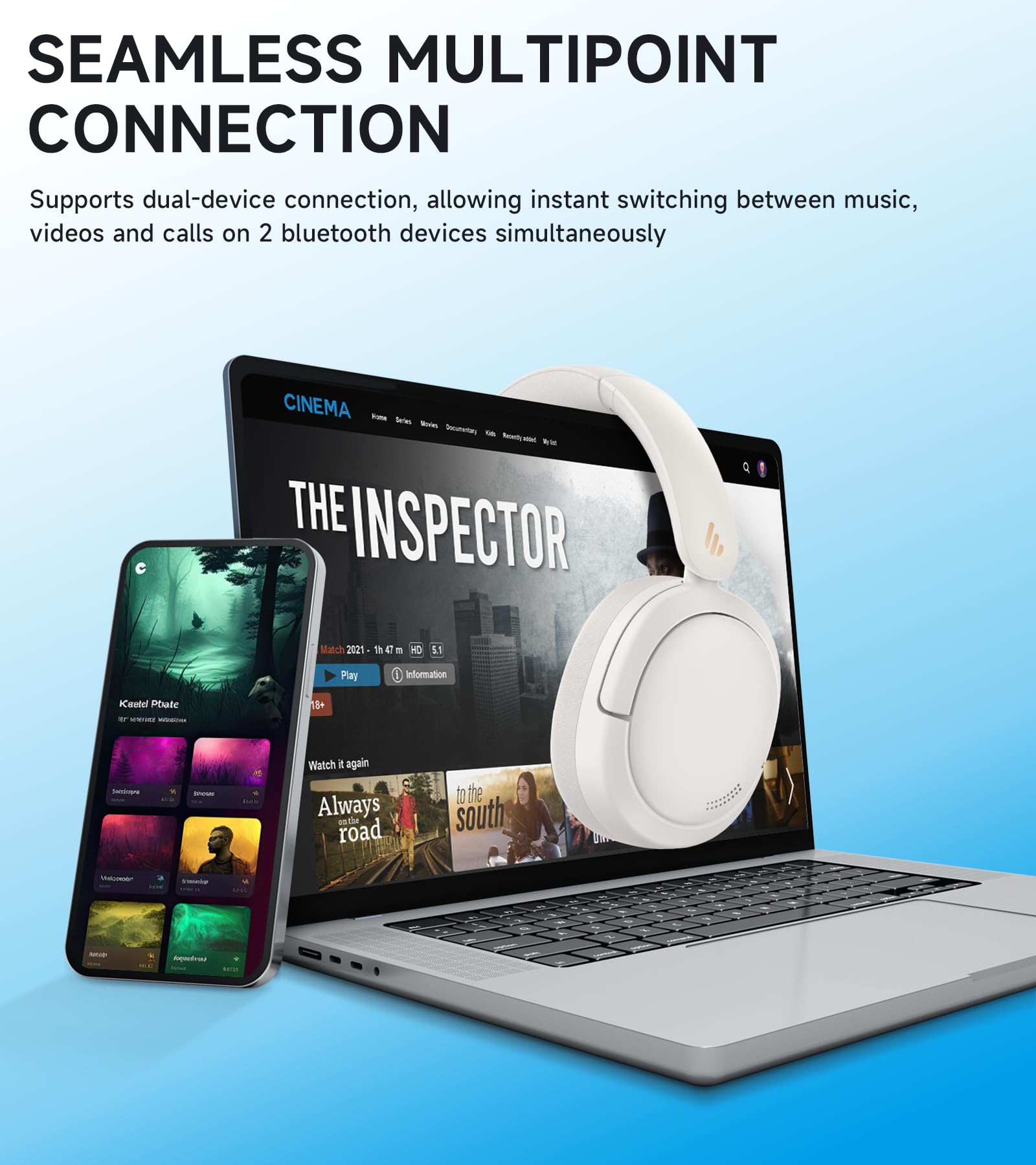 Foto 7 pulgar | Auriculares Edifier W800bt Pro Hybrid Anc Hi-res Audio Marfil - Venta Internacional.