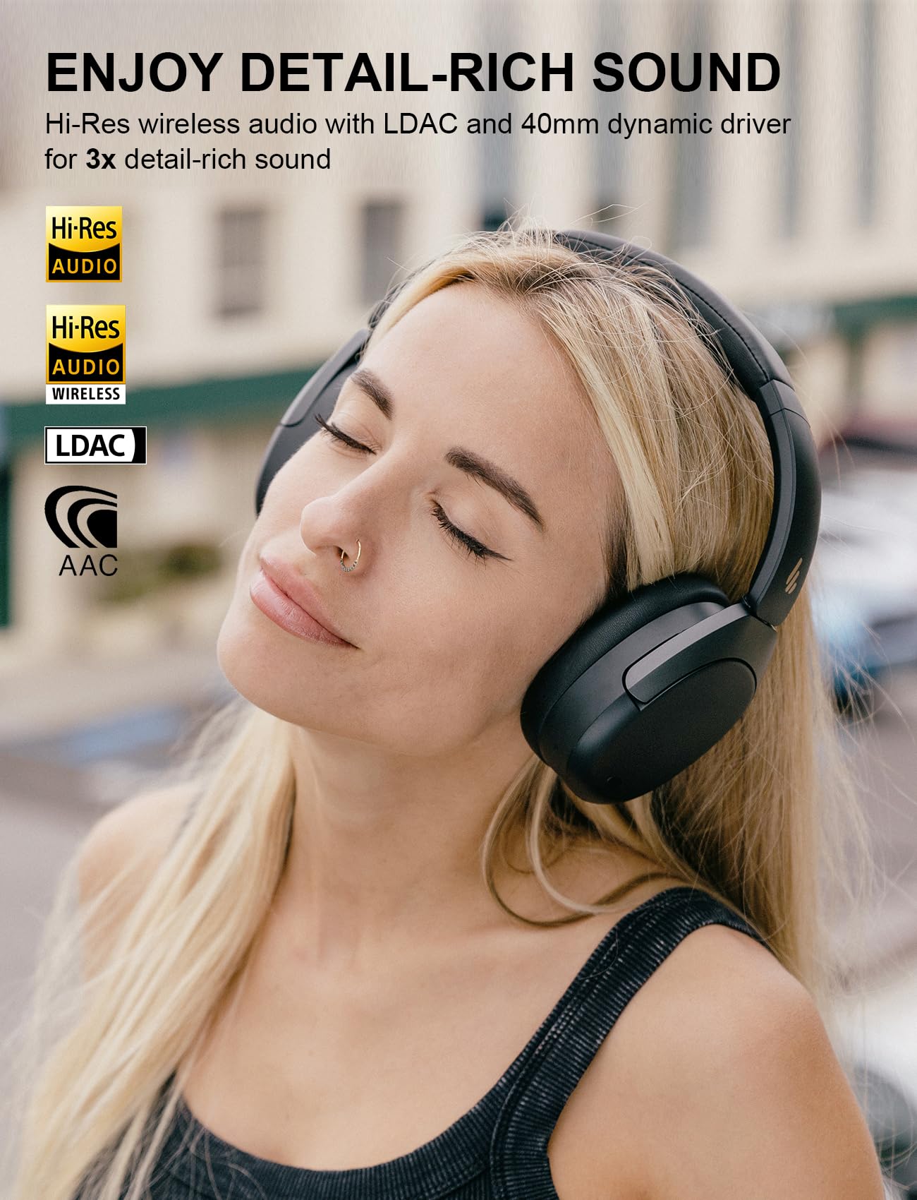 Foto 3 pulgar | Auriculares Supraaurales Inalámbricos Edifier W830nb Con Anc -45 Db - Venta Internacional.