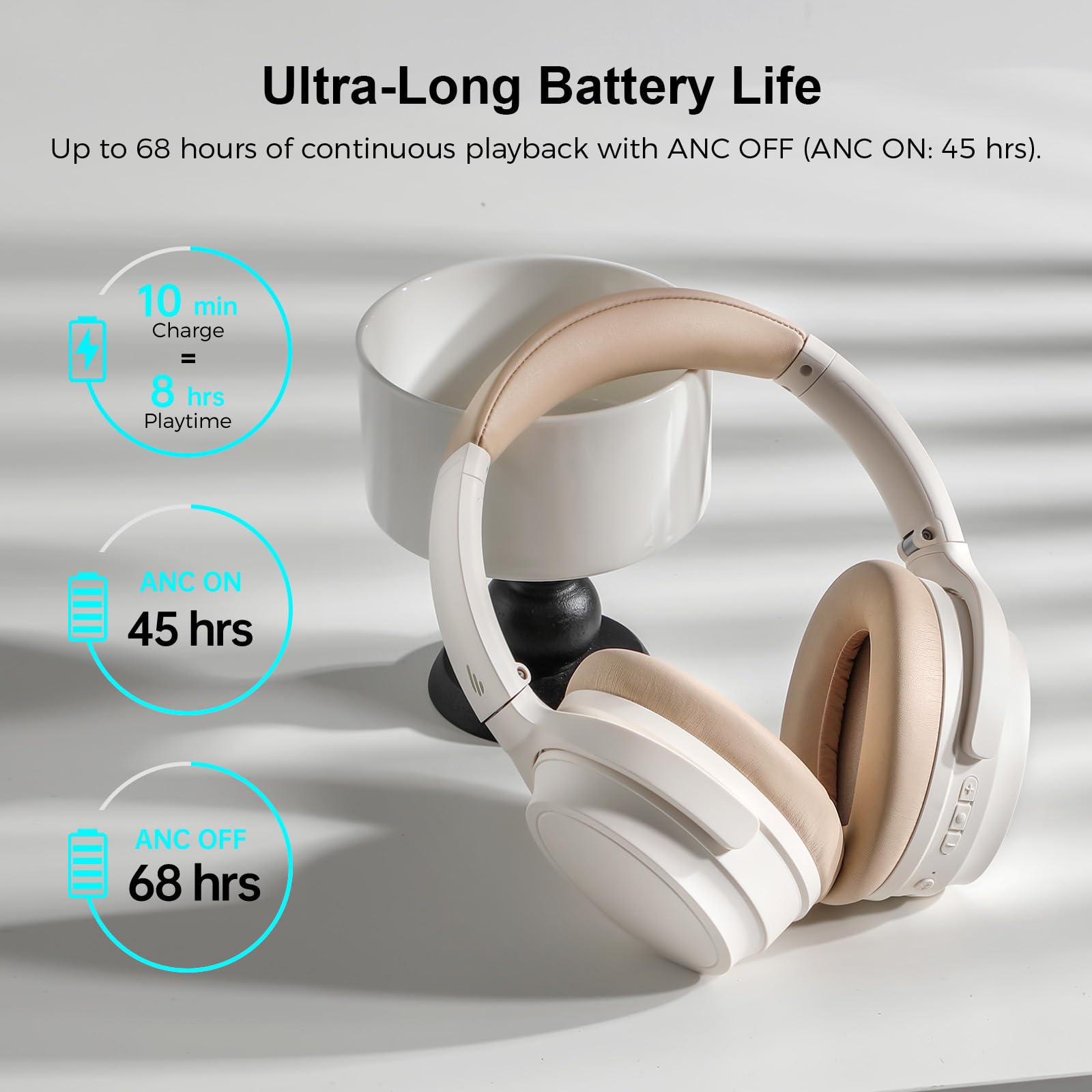 Foto 4 pulgar | Auriculares Supraaurales Inalámbricos Con Cancelación Activa De Ruido Edifier Wh700nb - Venta Internacional.