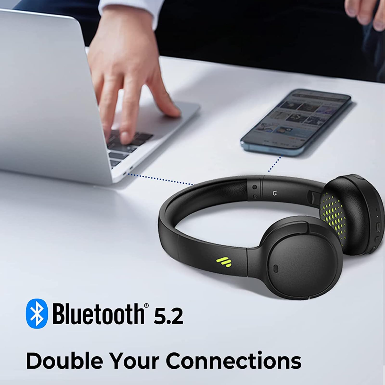 Foto 4 pulgar | Auriculares Supraaurales Inalámbricos Edifier Wh500 Con 40 Horas De Reproducción, Color Negro - Venta Internacional.